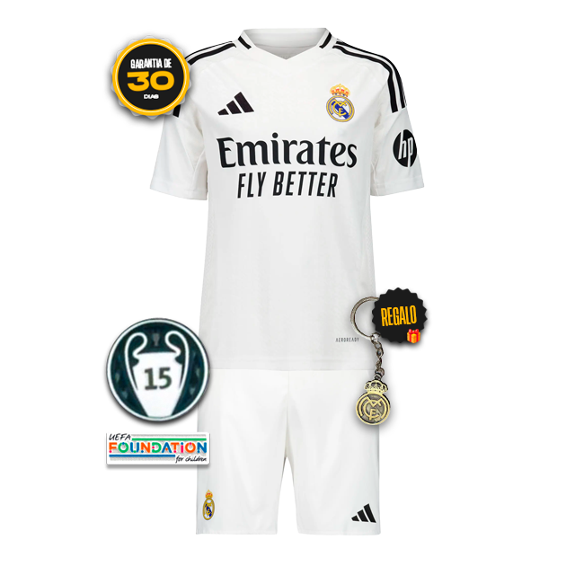 Conjunto infantil Real Madrid Home 2024/25 + 5 REGALOS 🎁