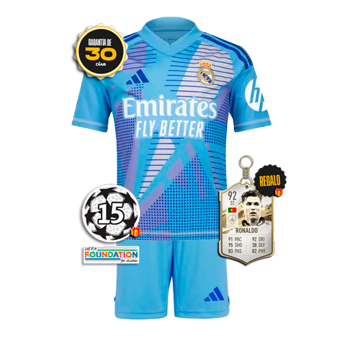 Conjunto infantil Real Madrid Portero Home 2024/25 + 5 REGALOS 🎁