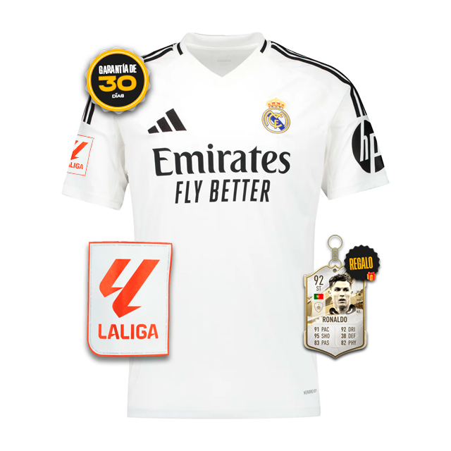 Camiseta Real Madrid Primera PARCHE LA LIGA 2024/25+ 5 REGALOS 🎁