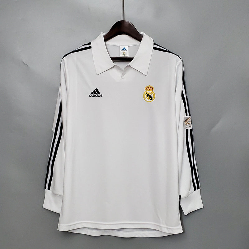 Camiseta Retro Real Madrid Manga Larga 01/02