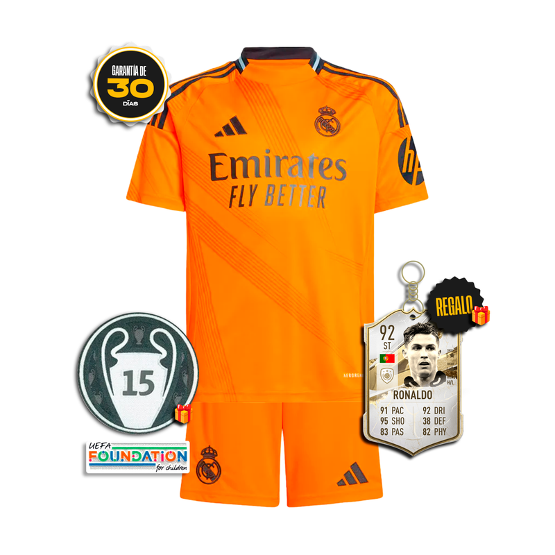 Conjunto infantil Real Madrid Segundo 2024/25 + 5 REGALOS 🎁