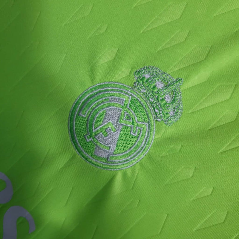 Conjunto infantil Real Madrid Portero Verde Neón 23/24