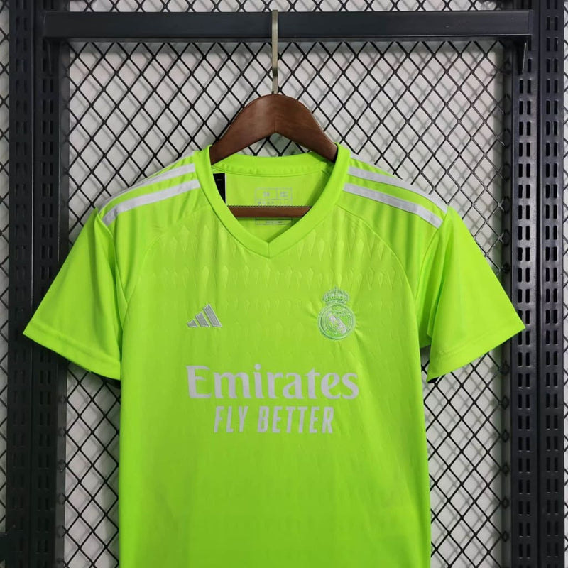 Conjunto infantil Real Madrid Portero Verde Neón 23/24