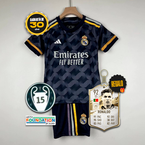 Conjunto infantil Real Madrid Segundo 23/24 + 5 REGALOS 🎁