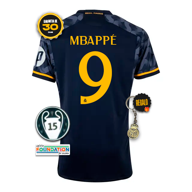 Camiseta Real Madrid Segundo MBAPPÉ 9 23/24 + 5 REGALOS 🎁