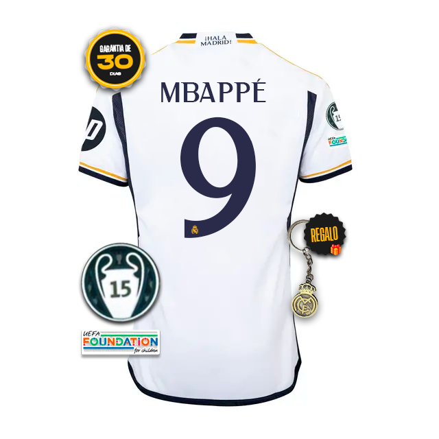 Camiseta Real Madrid Primera MBAPPÉ 9 23/24 + 5 REGALOS 🎁