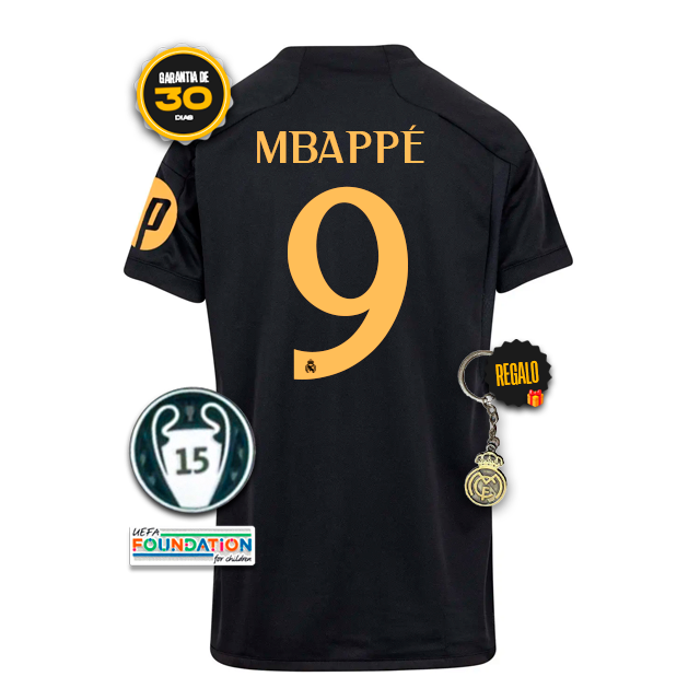 Camiseta Real Madrid Tercera MBAPPÉ 9 15 23/24 + 5 REGALOS 🎁