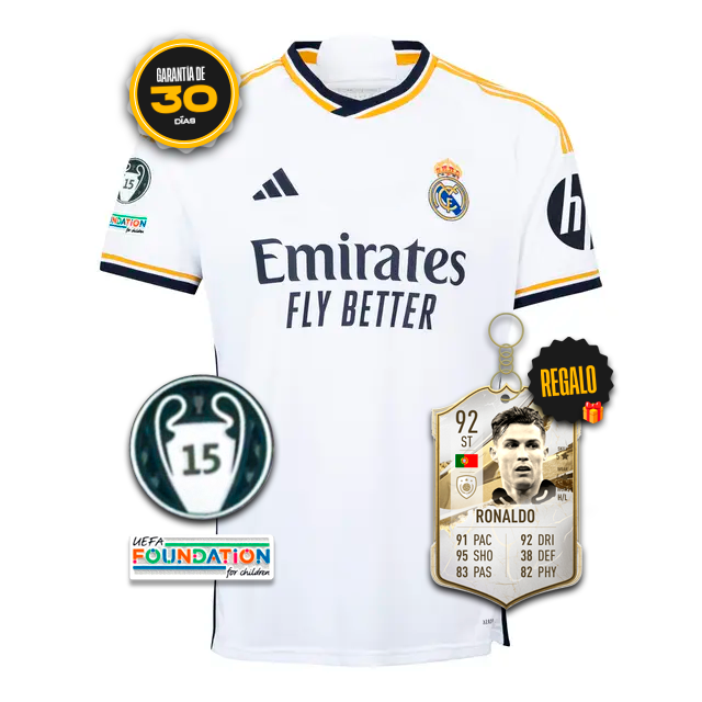 Camiseta Real Madrid Primera 23/24 + 5 REGALOS 🎁