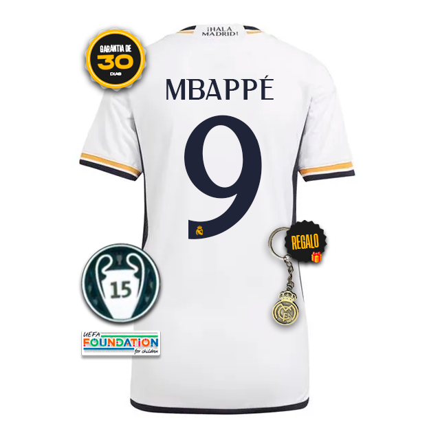 Camiseta Real Madrid Femenina Home MBAPPÉ 9 23/24 + 5 REGALOS 🎁