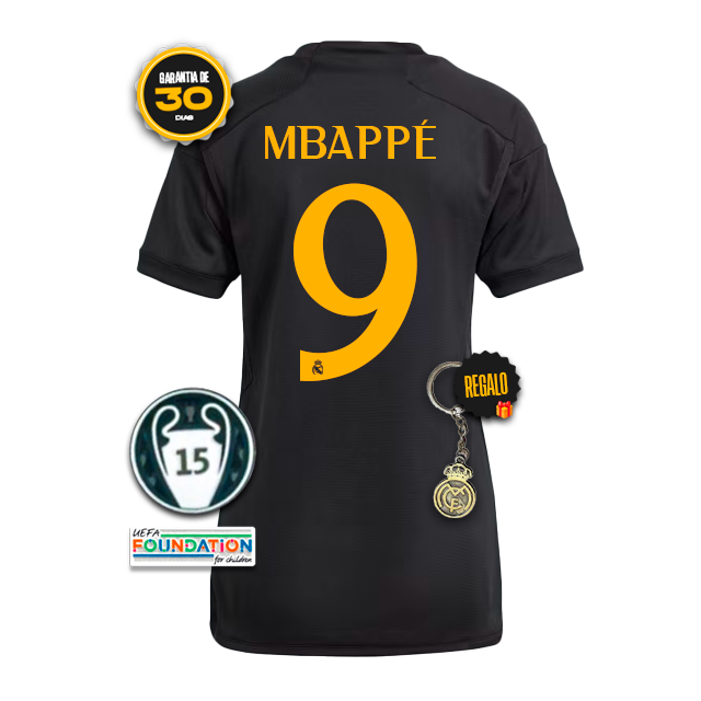 Camiseta Real Madrid Femenina Tercera MBAPPÉ 9 23/24 + 5 REGALOS 🎁