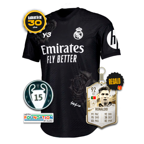 Camiseta Real Madrid 2023/24 Y-3 - Negra + 5 REGALOS