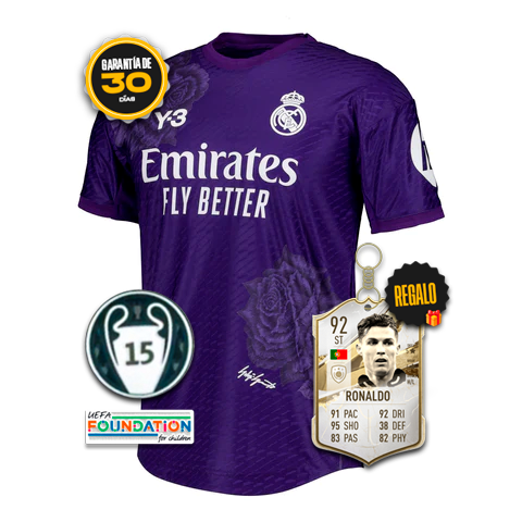 Camiseta Real Madrid 2023/24 Y-3 - Morado + 5 REGALOS 🎁